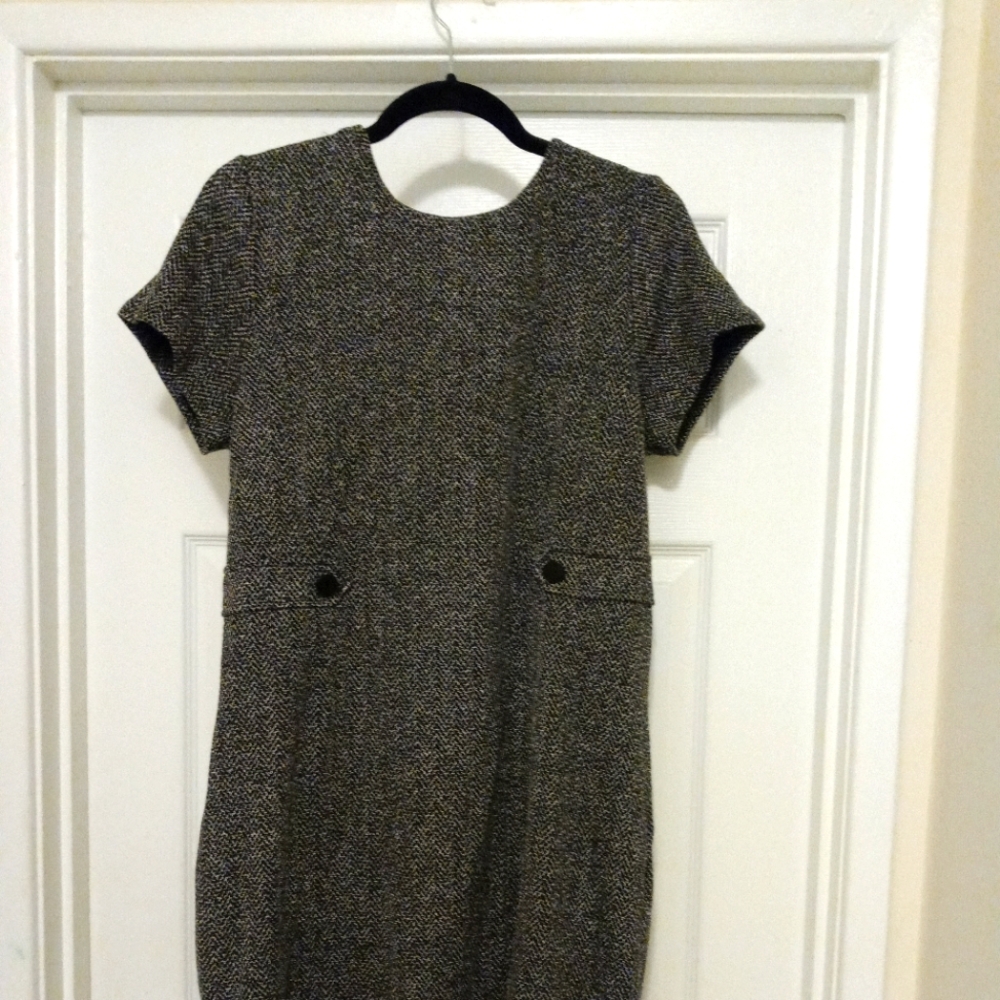 Tahari Dress, L, Black and White